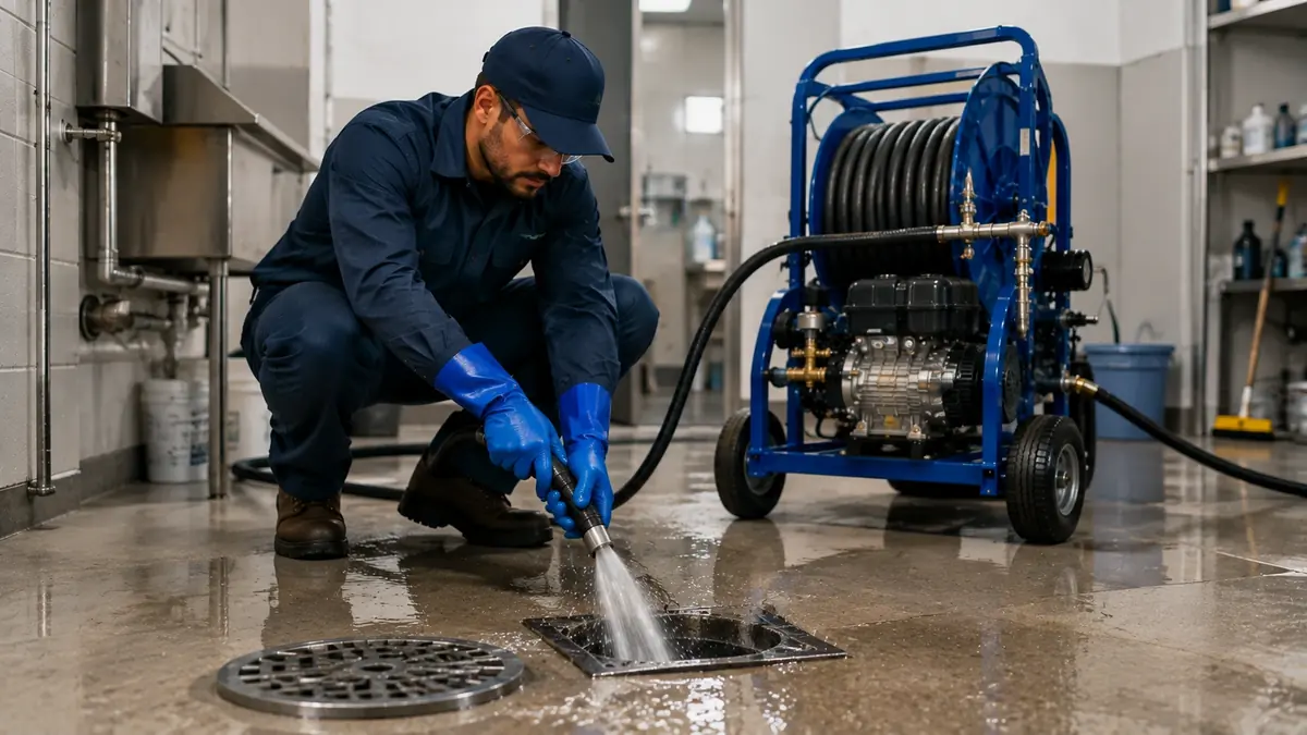 Floor Drain Hydro Jet Cleaning in Fullerton