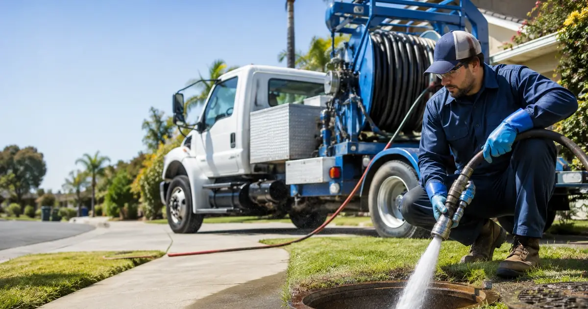 Hydro jet sewer cleaning Fullerton