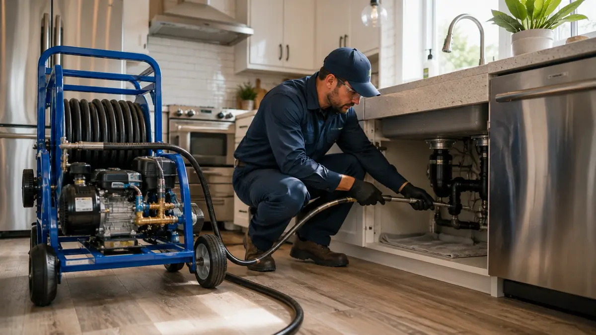 Kitchen Drain Hydro Jetting in Fullerton