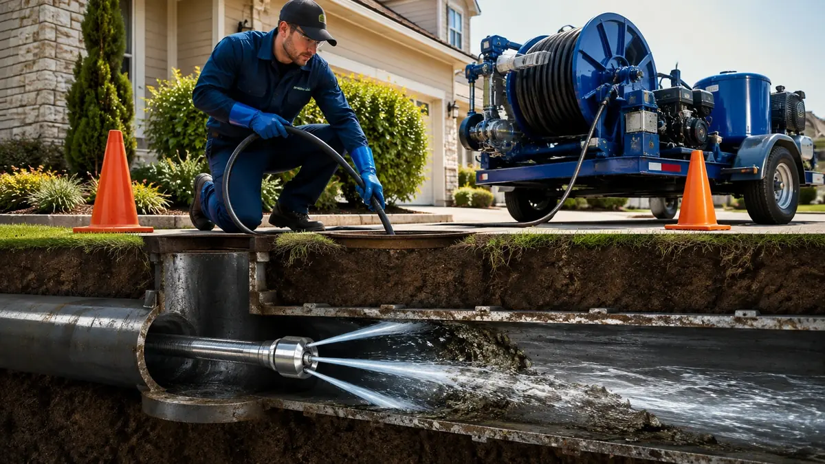 Main Sewer Line Hydro Jet Cleaning in Fullerton