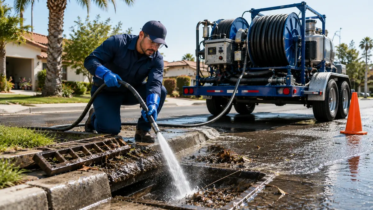 Storm Drain Hydro Jet Cleaning in Fullerton